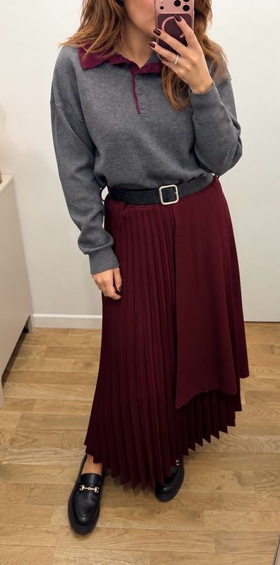 Jupe shaili bordeaux