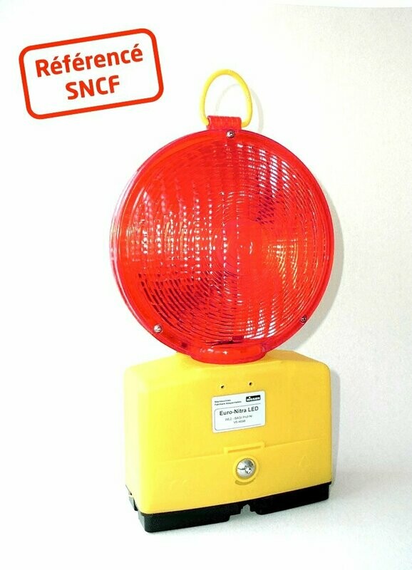 Lampe ferroviaire NISSEN Nitra LED double face rouge – Fixe / Clignotant