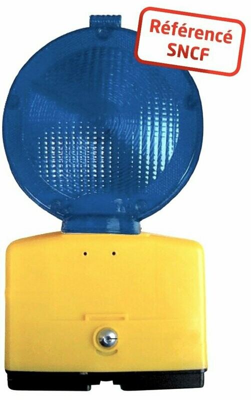 Lampe ferroviaire NISSEN Nitra LED double face bleu – Fixe / Clignotant