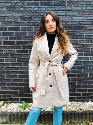 ZUSSS WOLLIGE TRENCHCOAT CRÈME ZUSSS WOLLIGE TRENCHCOAT CRÈME
