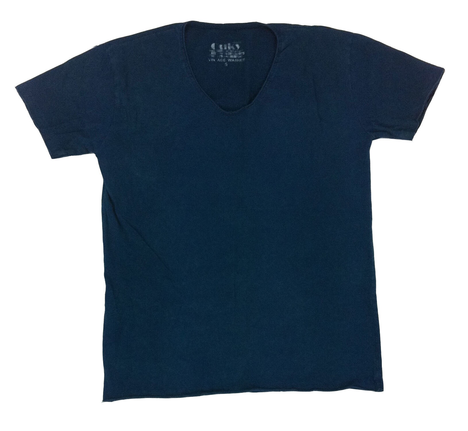 Ouky Vintage Washed Tshirt Dark Blue Large Size