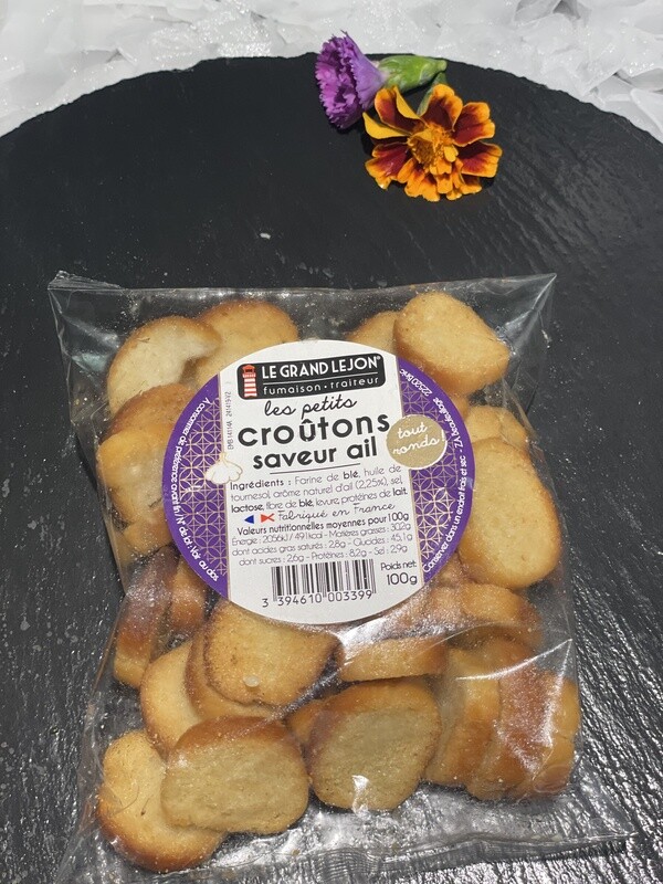 Croûtons à l&#39;ail - 100g - Accompagnement pour soupes de poisson