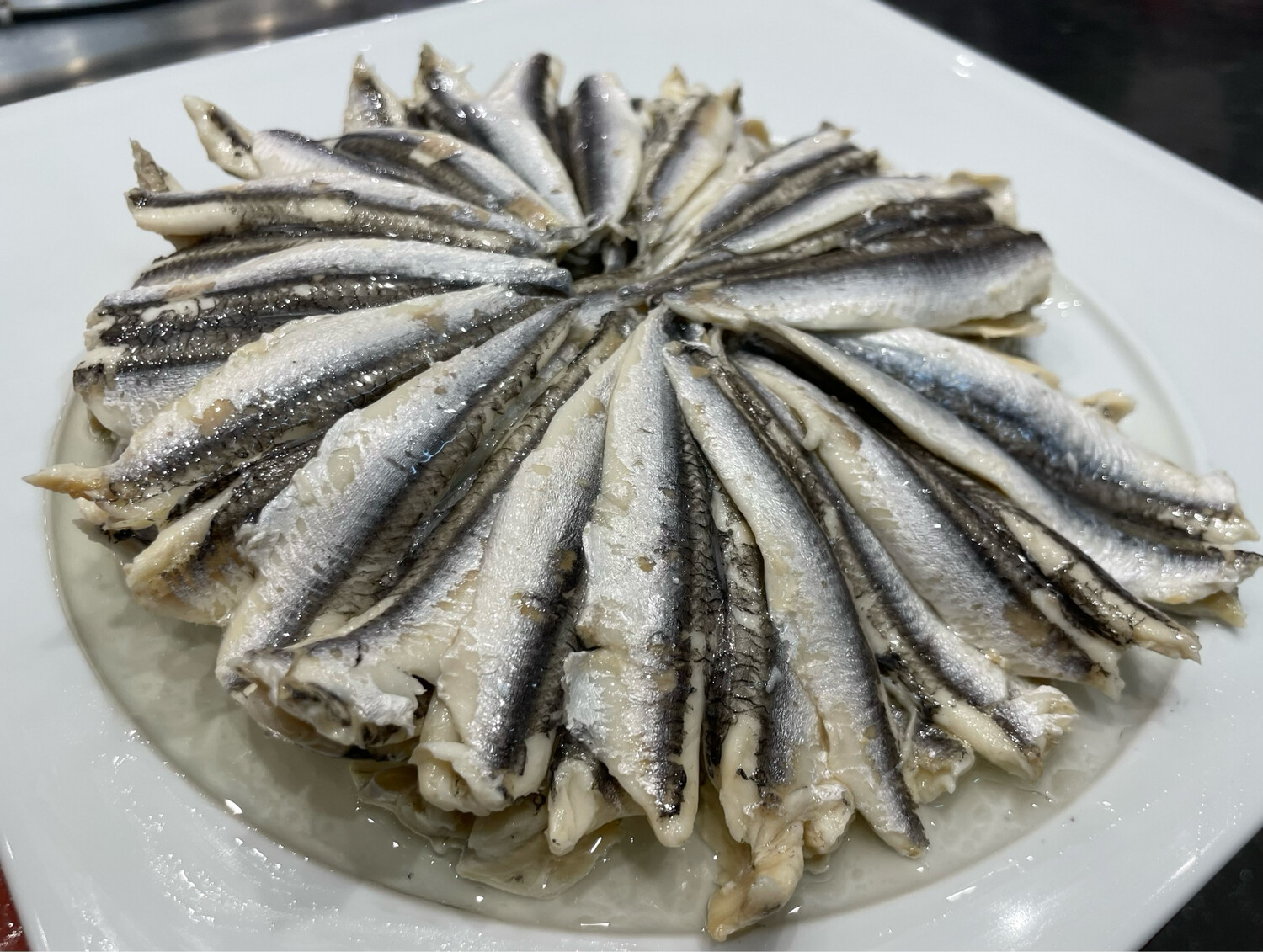 Anchois marinés à l'huile d'olive 