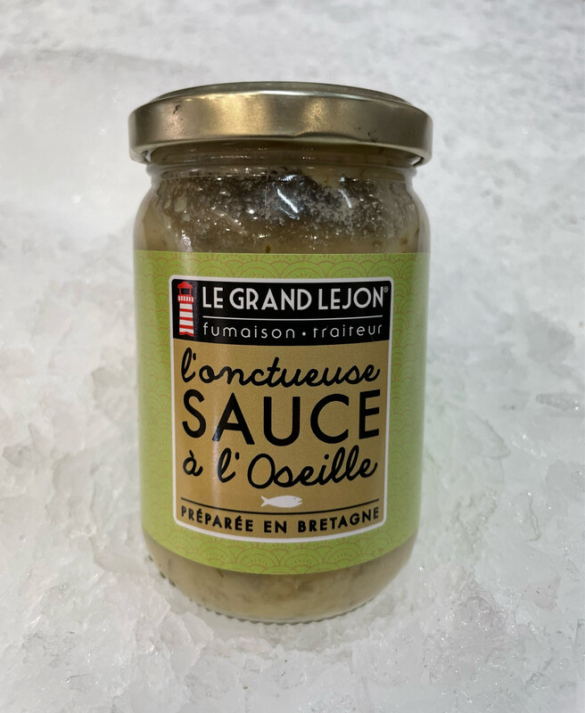sauce à l'oseille artisanale pour accompagner saumon et poissons