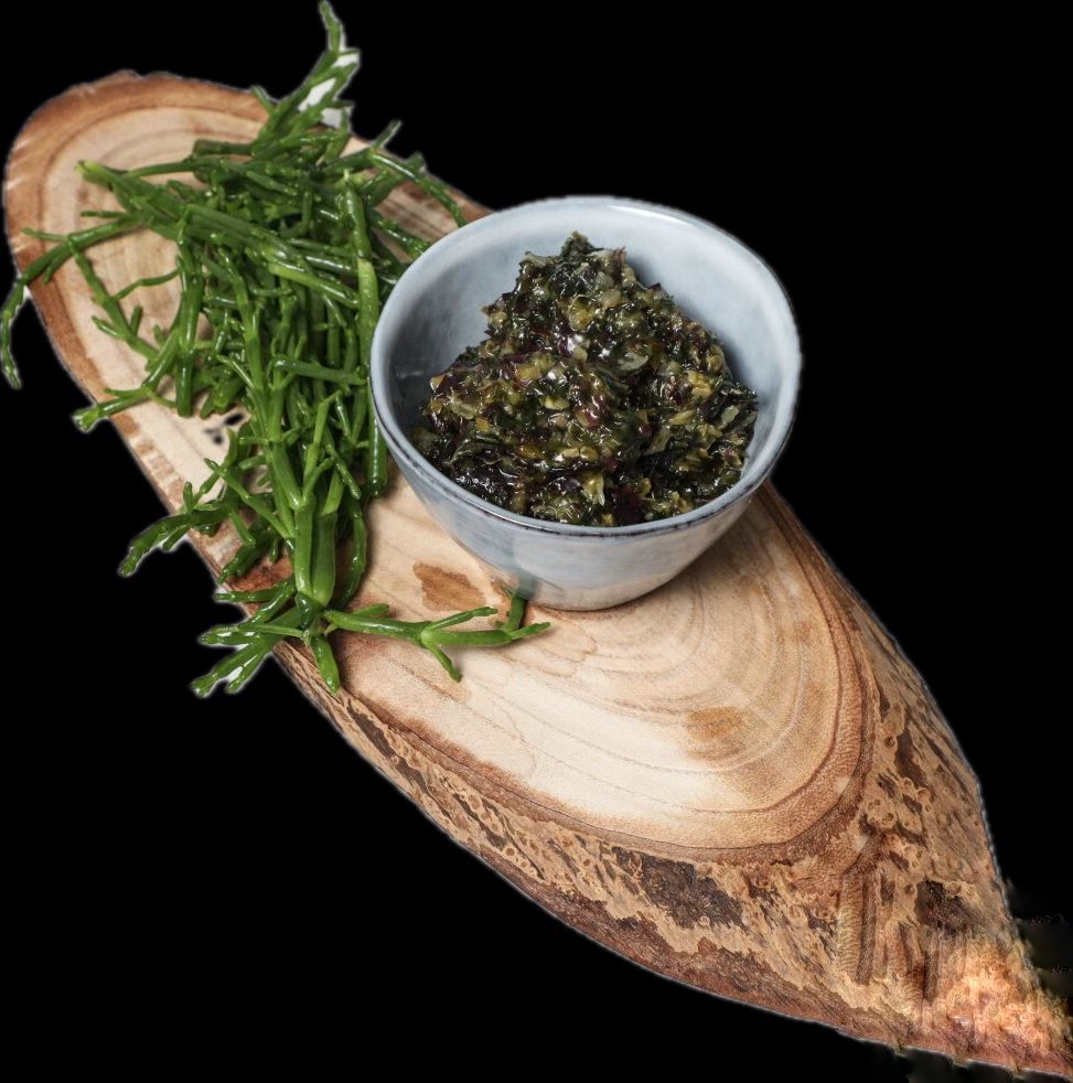 Tartare d'algues fraîches, condiment marin idéal sur pain grillé, blinis ou avec du poisson