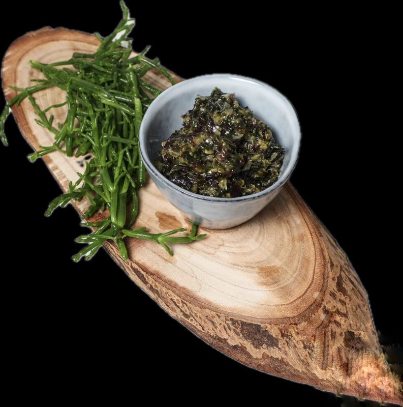 Tartare d'algues fraîches, condiment marin idéal sur pain grillé, blinis ou avec du poisson
