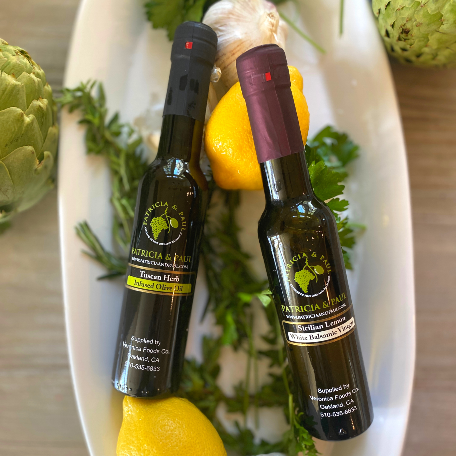 Garlic Olive Oil & Sicilian Lemon Balsamic Pair