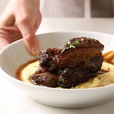 Beer and Balsamic Braised Beef Short Ribs