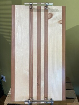 Handmade cutting board with handles