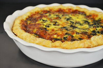 Quiche with Mushroom and Sage Olive Oil