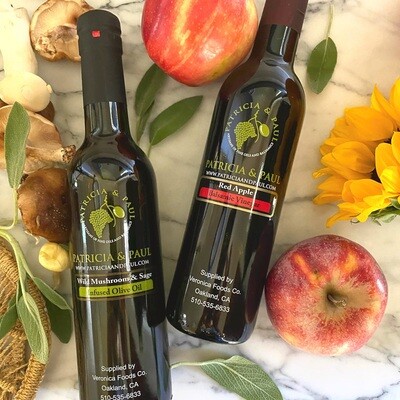  Wild Mushroom and Sage Infused Olive Oil + Aged Red Apple Balsamic Vinegar