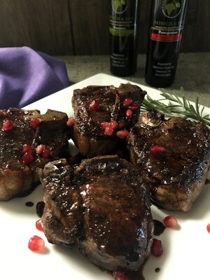 Rosemary Lamb Loin Chops with Pomegranate Glaze