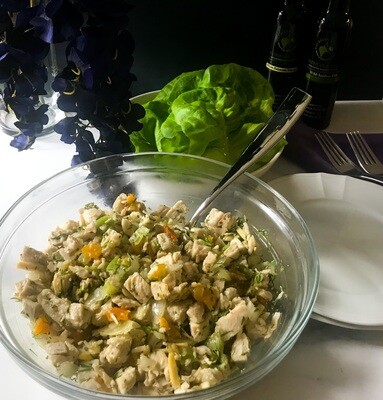 Apricot Chicken Salad with Dill- Wild Dill EVOO & Apricot Balsamic