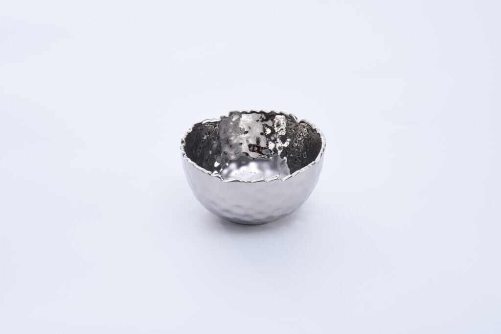 Circle Snack Bowl-Silver