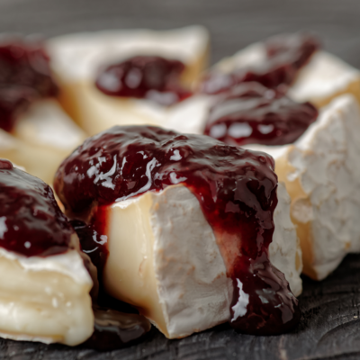 Baked Brie with Balsamic Cherries