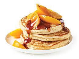 Summer Lime Pancakes with Peach Sauce