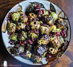 Brussels Sprouts with Lavender Balsamic and Cranberries