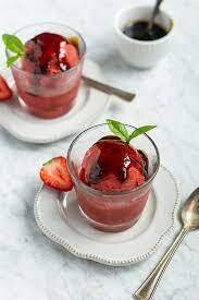 Strawberry Balsamic Sorbet