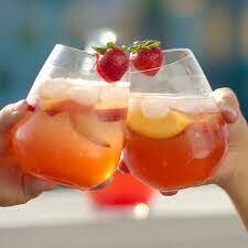 Strawberry Balsamic and Peach Sangria