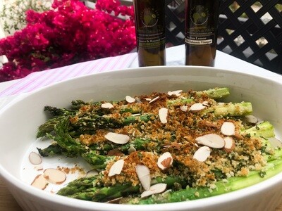 ​Roasted Asparagus with Toasted Breadcrumbs and Almonds