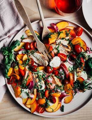 Tuscan Herb and Peach Chicken Salad