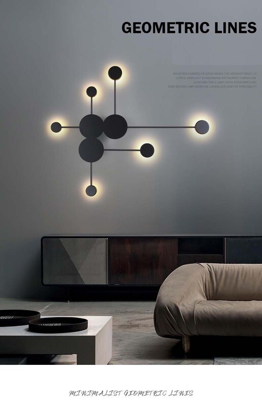 Lámpara de pared minimalista nórdica,