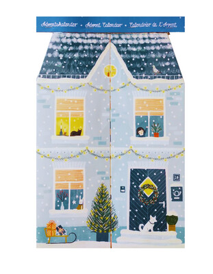 Calendario de Adviento precioso y grande ¡A casa por Navidad!