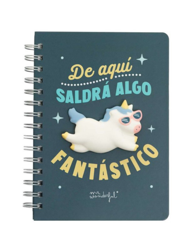 LIBRETA UNICORNIO - DE AQUI SALDRA ALGO FANTASTICO