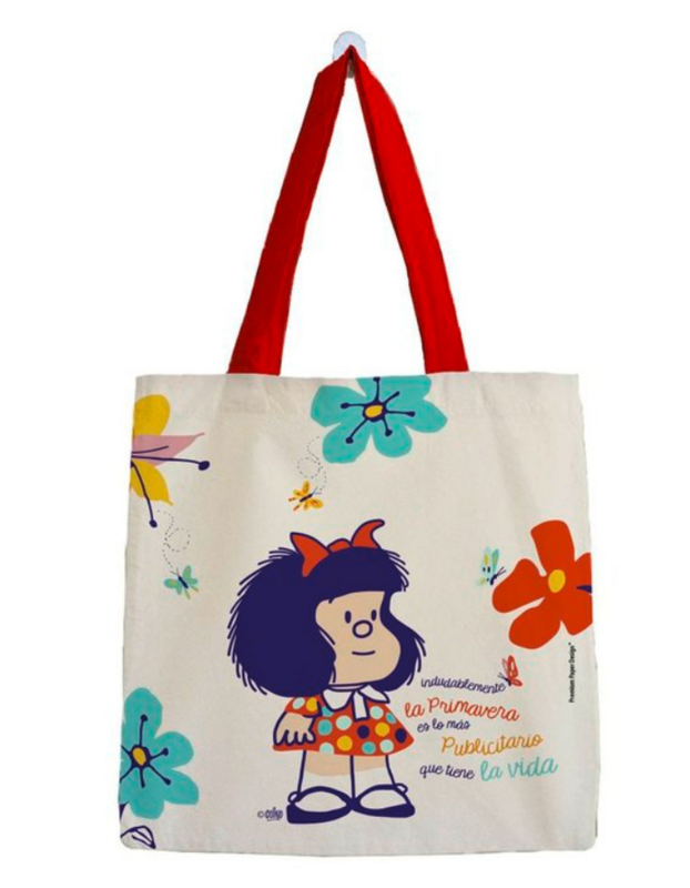 BOLSA ALGODON MAFALDA MEDIANA FLORES