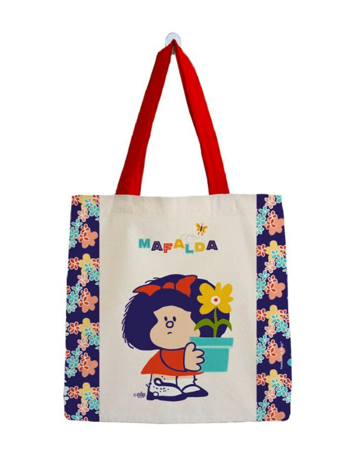 BOLSA ALGODON MAFALDA MEDIANA PLANTITA
