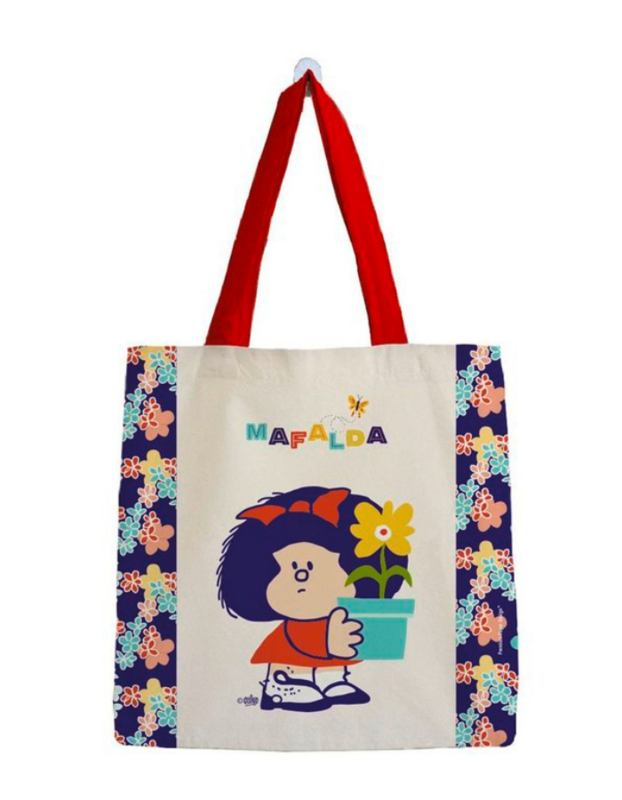 BOLSA ALGODON MAFALDA MEDIANA PLANTITA
