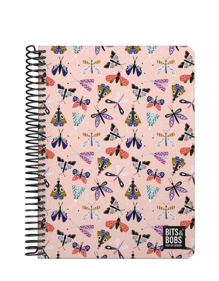 CUADERNO PP CUARTO 80H 90 GR CUADRO 4MM B&B 24 BUTTERFLY