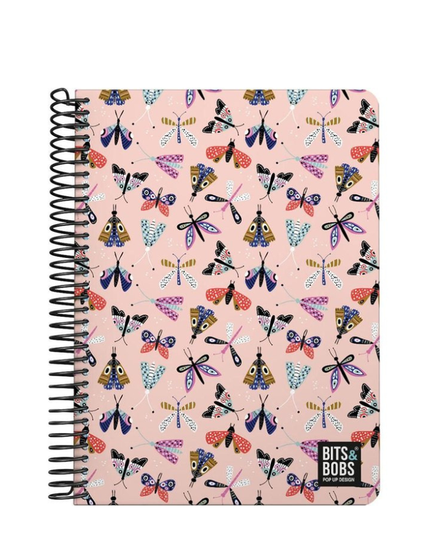 CUADERNO PP CUARTO 80H 90 GR CUADRO 4MM B&B 24 BUTTERFLY