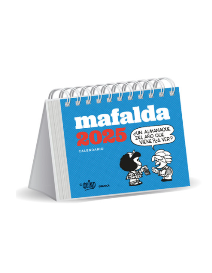 MAFALDA 2025 CALENDARIO ESCRITORIO TURQUESA