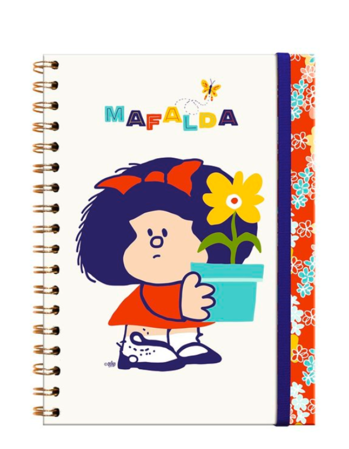 LIBRETA TAPA DURA XL ESPIRAL - MAFALDA MACETA