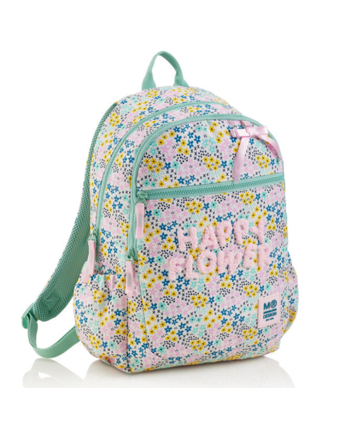 MOCHILA TRIPLE LISBOA RECICLADA HAPPY FLOWER