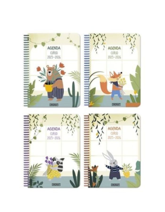 AGENDA ESCOLAR 25/26 ANIMALS 4º S/V TAPA CARTON