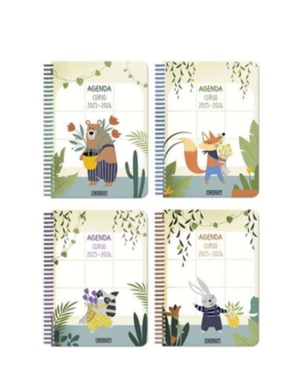 AGENDA ESCOLAR 25/26 ANIMALS 4º S/V TAPA CARTON