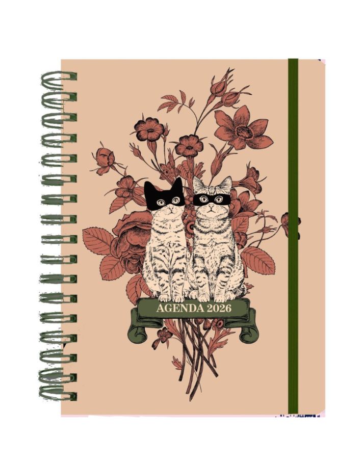 AGENDA ANUAL SEMANAL 2026 LAURA AGUSTI "GATOS" (Novedad 2025)