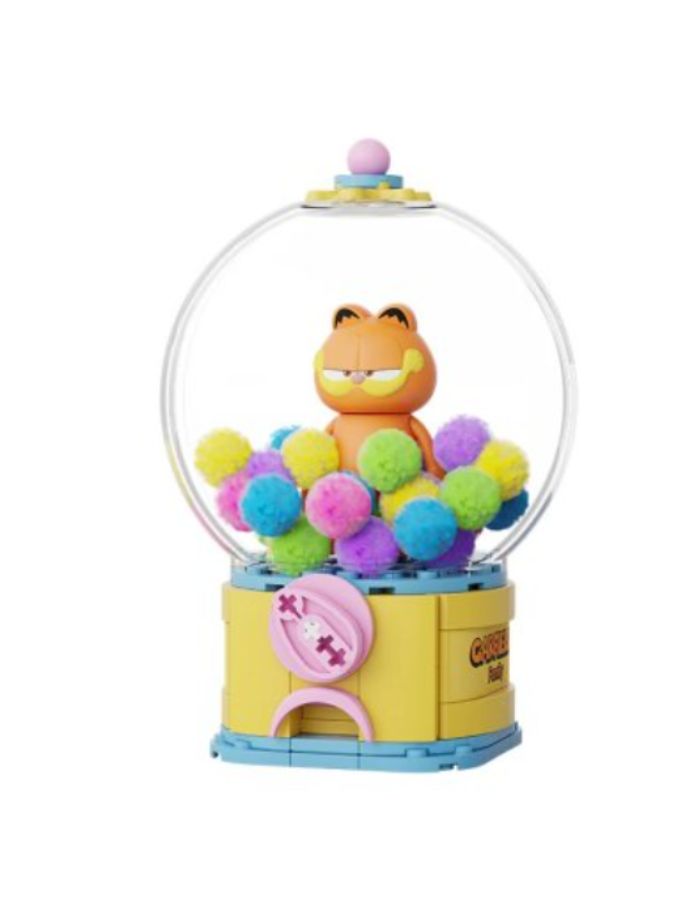 MAQUETA DE CONSTRUCCION GARFIELD EN MAQUINA DE CHICLES