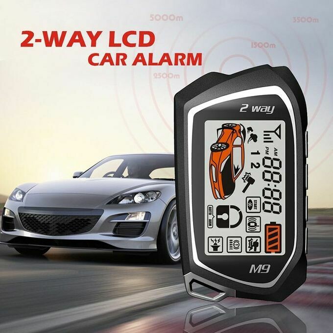 SPY High-end 2 (Two) Way Security car Alarm System, Big LCD Remote