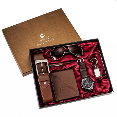 Brown-Red background Luxury Men gift set