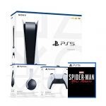 PlayStation 5 Standard Edition - Blu-ray | Disk edition 825G + Extra Controller + Spiderman Miles Morales Bundle +Headset Bundle