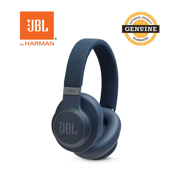 JBL LIVE 650BT Wireless On-Ear Headphones with Voice Assistant-Blue