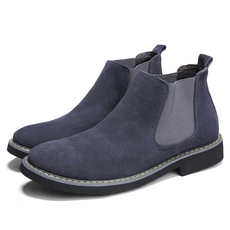 Fashion Style Middle top Suede Leather Shoes - Gray