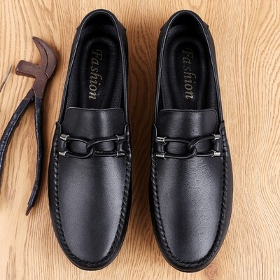 Comfortable Pure Cow Leather Men Loafer Shoes