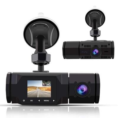 1080P Front 1080P Inside Cabin Car Dash Camera 1.5' LCD