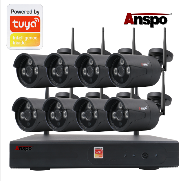 Anspo 8CH TUYA APP smart CCTV Wireless IP Camera