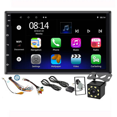 7 inch Android Universal Car Radio GPS Navigation Bluetooth full touch screen With Rear Camera