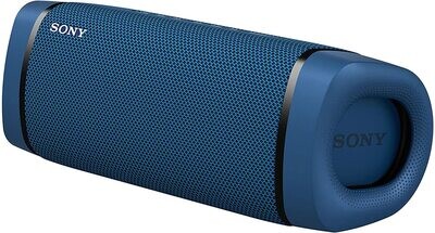 Sony SRS-XB33 EXTRA BASS Wireless Portable Speaker IP67 Waterproof BLUETOOTH 24 Hour Battery and Built In Mic for Phone Calls, Blue